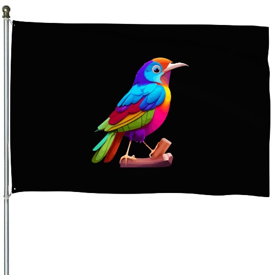 color bird animal House Flags