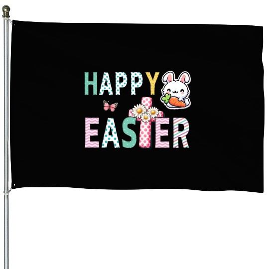 Blossom & Bunny: Easter Celebration Delight! House Flags
