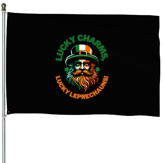 Lucky charms, lucky leprechauns House Flags