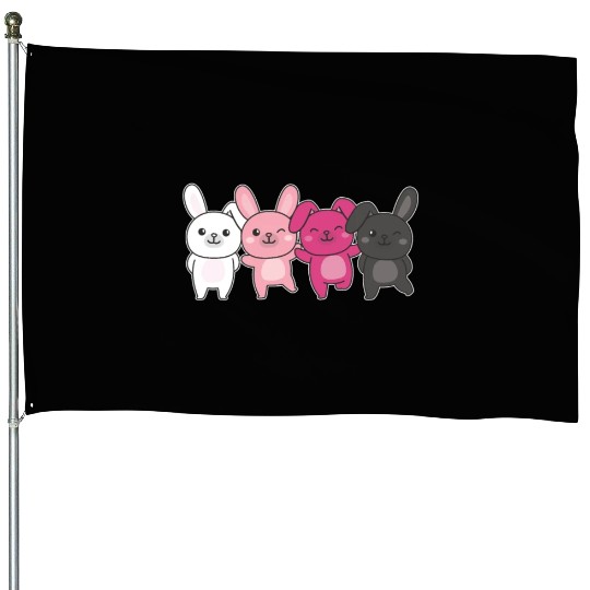 Transfem Flag Pride Lgbtq Bunny House Flags