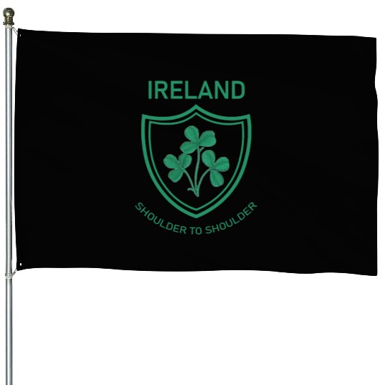 Irish Rugby Crest - Ireland Shoulder to Shoulder House Flags