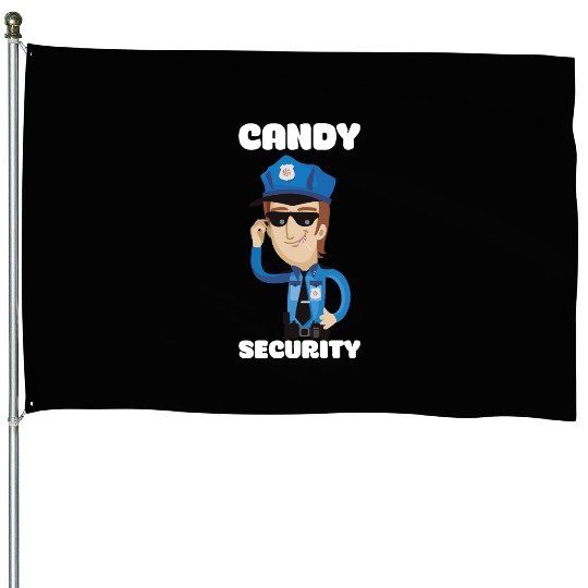 Candy Security Kids Parents Matching Birthday House Flags