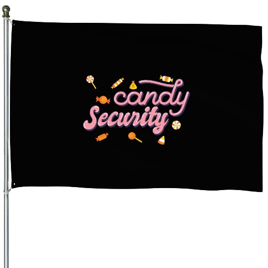 Candy Security Kids Parents Matching Birthday House Flags