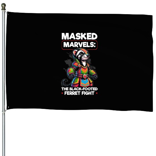 Endangered Species Black Footed Ferret Animal House Flags