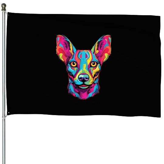 Watercolor Colorful Peruvian Inca Orchid House Flags