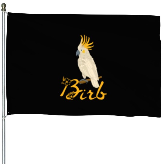 Birb Meme House Flags Yellow Cockatiel Bird