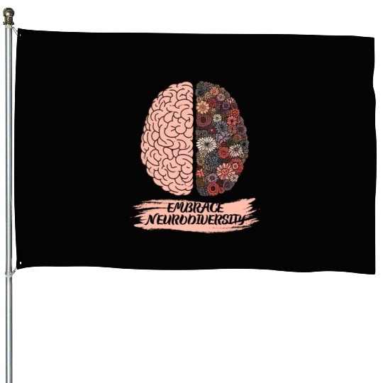 Embrace Neurodiversity Autism Awareness House Flags