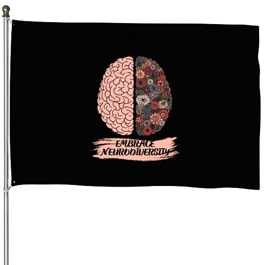 Embrace Neurodiversity Autism Awareness House Flags