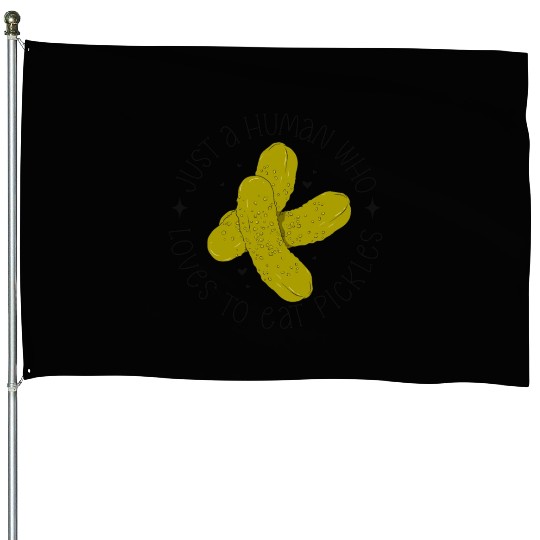 Funny Cute Pickle for Pickle Lover Gift ideas House Flags