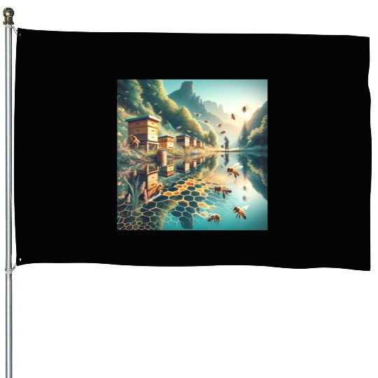 Honey Harvest Reflections Sweet Nectar House Flags