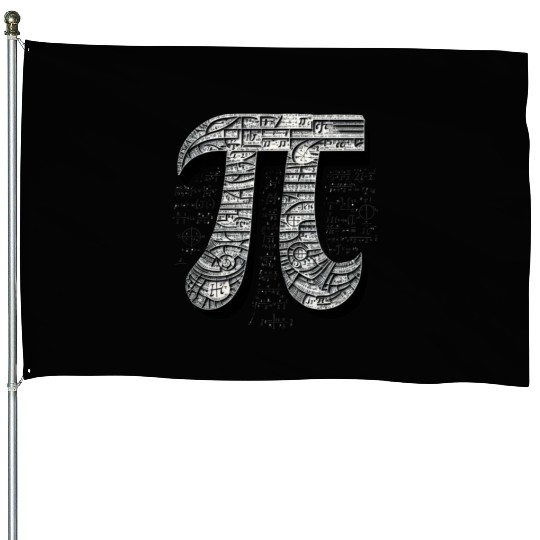 Pi Day Nerd Geek Love Math Pi Symbol Kids Men House Flags