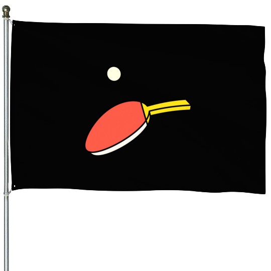 Ping Pong - Paddle & Ball House Flags