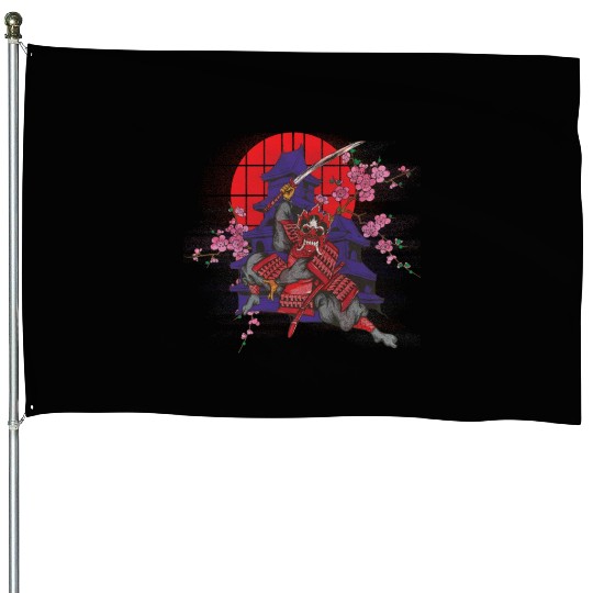 Samurai mask House Flags