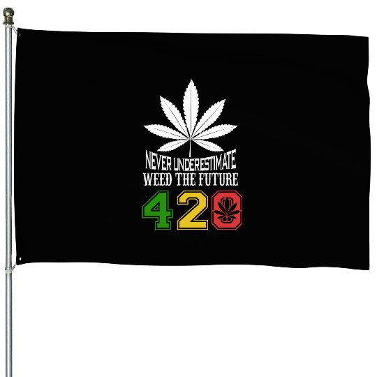 Chuckling 420 Future of Herb Weed Marijuana Design House Flags