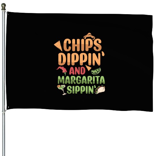 Margarita Sippin' Summer Vibes House Flags