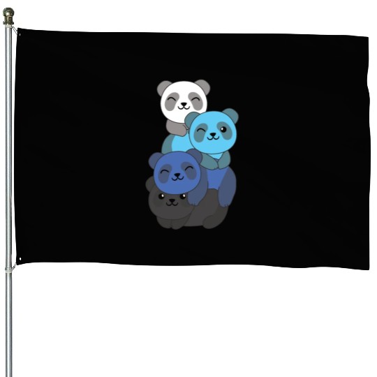 Transmasc Flag Pride Lgbtq Cute Panda House Flags