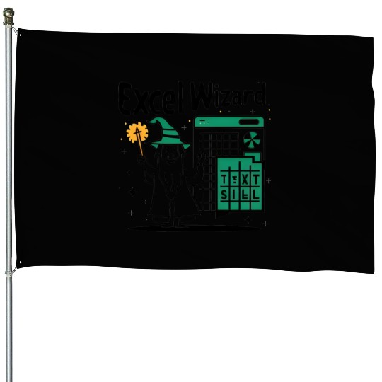 excel wizard funny accountant and bookkeeper gift House Flags