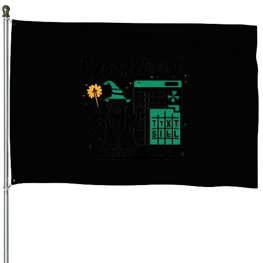excel wizard funny accountant and bookkeeper gift House Flags