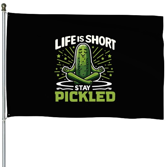 Pickle Lover Funny Pickle Dill pickle Pickled House Flags