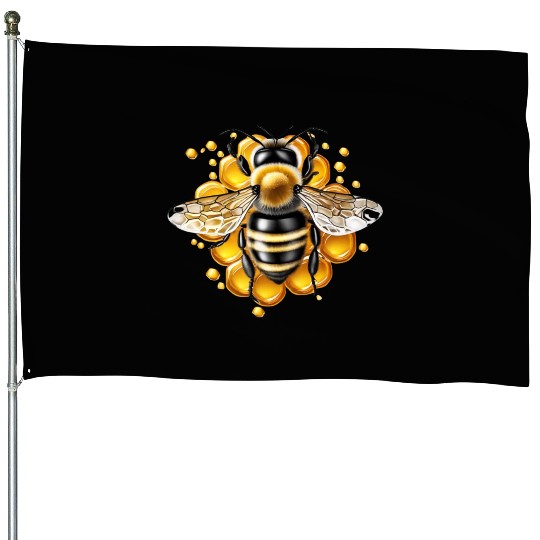 Bee and honeycomb House Flags