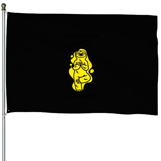keep calm and namaste House Flags