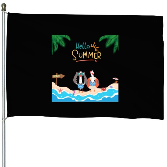 beach lobster House Flags