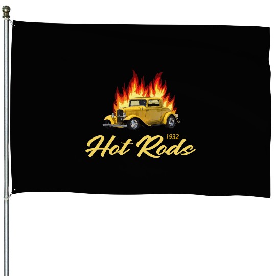 1932 VINTAGE HOT ROD CAR House Flags