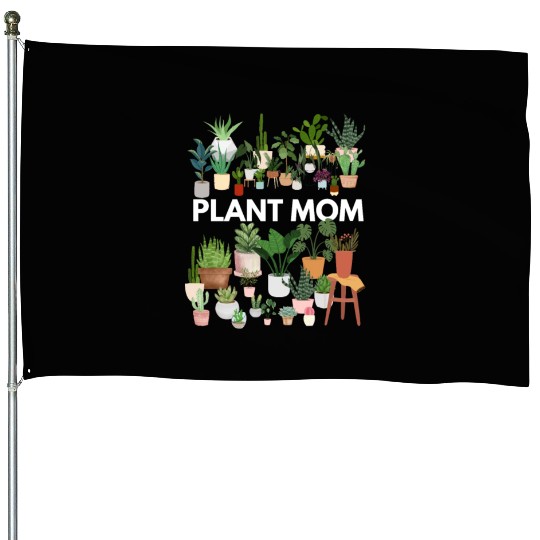 Plant Mom House Flags