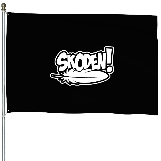 Skoden Native American slang funny rez dog House Flags