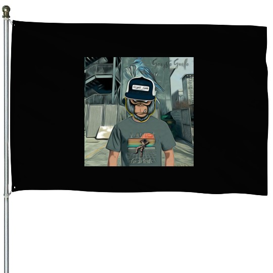 Gangsta Gorilla-Silverback Swanson Gorilla Wear House Flags