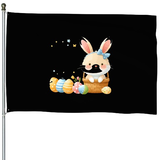 Happy Easter design House Flags