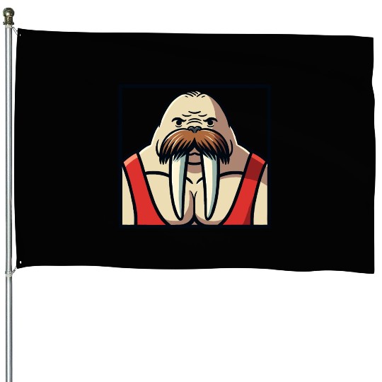 Walrus Wrestler House Flags