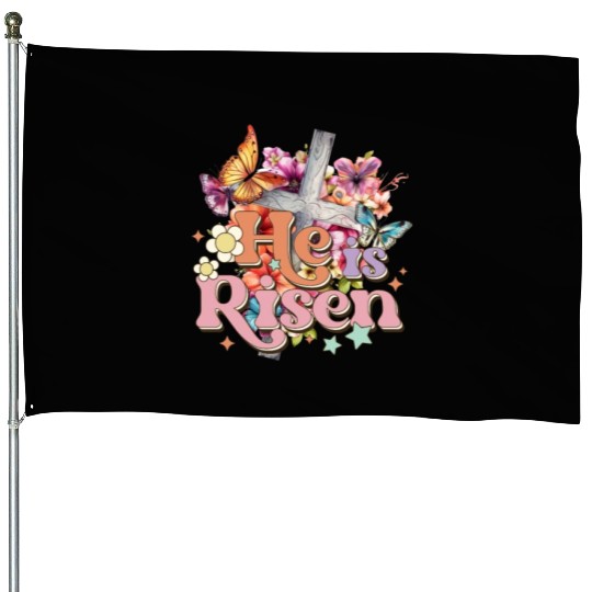 He Is Risen Christian Easter Jesus Resurrection House Flags