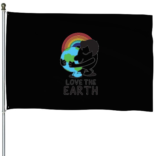 Love the earth, climate change House Flags