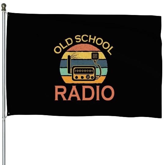 Retro Old School Amatuer Radio Funny House Flags
