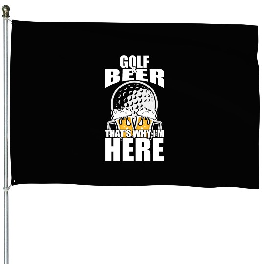 Funny Golf Beer House Flags Funny Picture