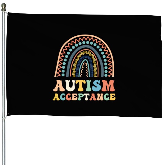 Acceptance Special Education Teacher Funny House Flags
