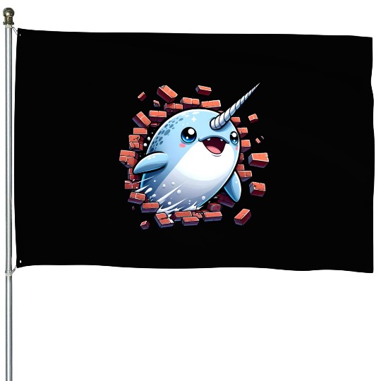 Narwhal Surprise House Flags
