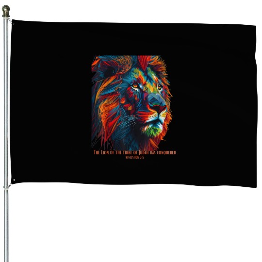 Lion of Judah Jesus Revelation Bible Verse Christ House Flags