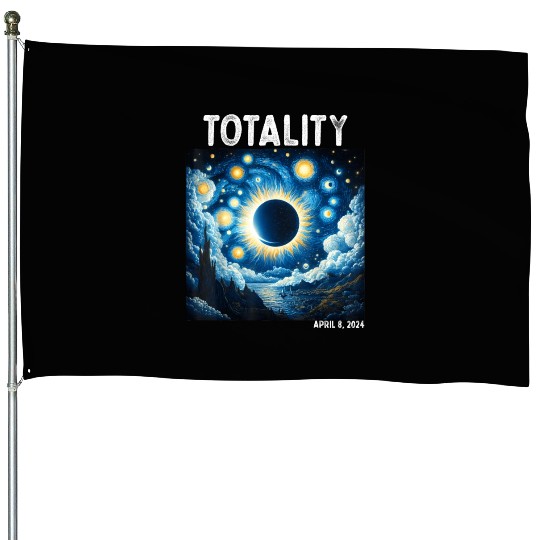 Solar Eclipse 2024 Totality April 8th Astronomy House Flags