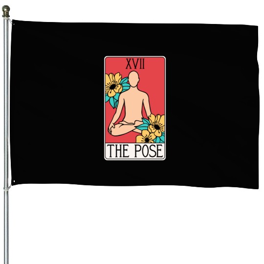 The Pose - Yoga Tarot Card House Flags