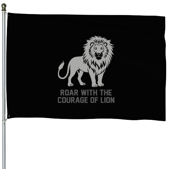 Alpha Roar Nature Lover Animal King Lion 5 House Flags