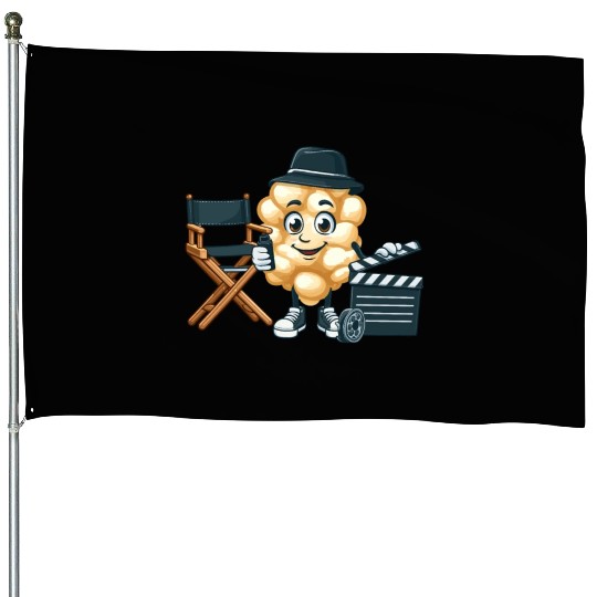 Popcorn Movie Fan Cinema House Flags