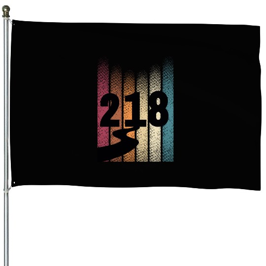 218 Area Code Retro Minnesota Duluth House Flags