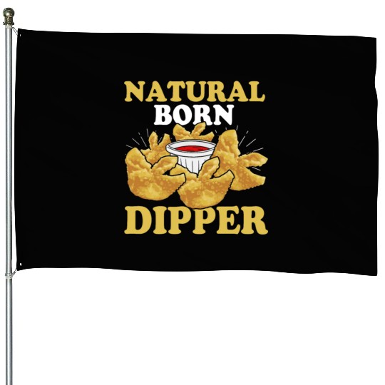 Natural Born DipperFunny Crab Rangoon House Flags