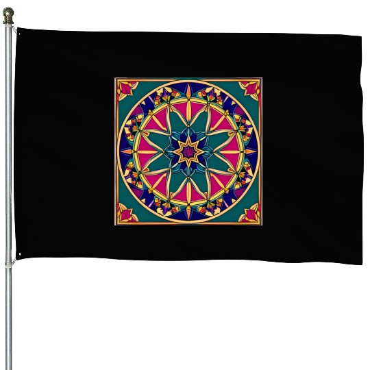 Persian Rug Medallion House Flags
