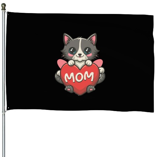 cat mom House Flags