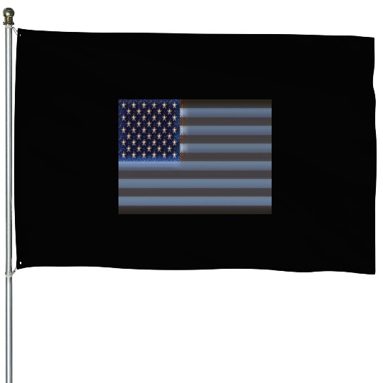 USA Flag with Space Stars & Stripes design House Flags