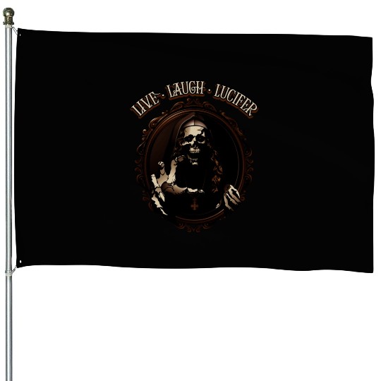 Live Love Lucifer Goth Festival Death Metal House Flags