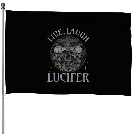 Live Love Lucifer Goth Festival Death Metal House Flags